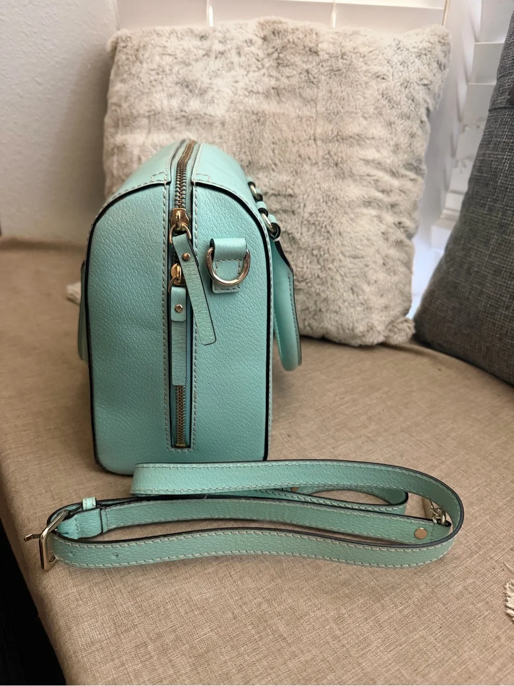 kate spade Mint Green Leather Crossbody Satchel